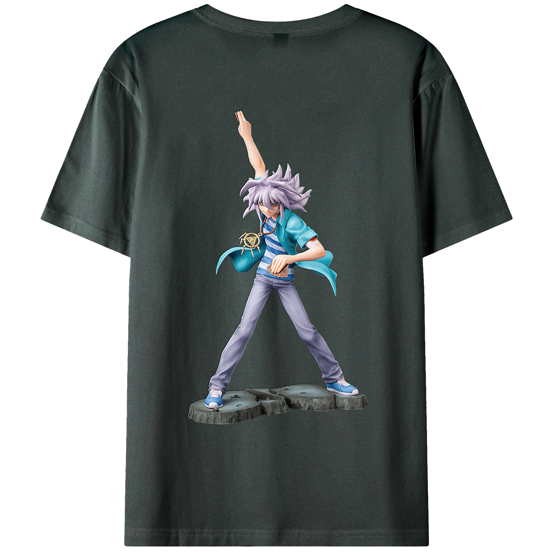 （画像用） 遊☆戯☆王 Yu-Gi-Oh! 綿100％ メンズ半袖Tシャツ（バックプリント） 通気性